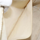 CHANEL Wild Stitch Hand Bag Leather White Gold CC Auth BA6858-23