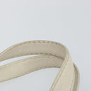 CHANEL Wild Stitch Hand Bag Leather White Gold CC Auth BA6858-14