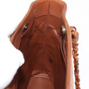 CHANEL Matelasse Chain Shoulder Bag Lamb Skin Brown Gold CC Auth BA6859-19