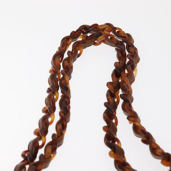 CHANEL Matelasse Chain Shoulder Bag Lamb Skin Brown Gold CC Auth BA6859