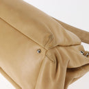 CHANEL Shoulder Bag Lamb Skin Beige CC Auth BA6860-11