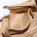 CHANEL Shoulder Bag Lamb Skin Beige CC Auth BA6860-20