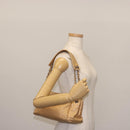 CHANEL Shoulder Bag Lamb Skin Beige CC Auth BA6860-22