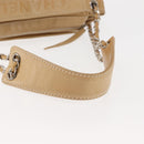 CHANEL Shoulder Bag Lamb Skin Beige CC Auth BA6860-7