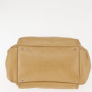 CHANEL Shoulder Bag Lamb Skin Beige CC Auth BA6860-9