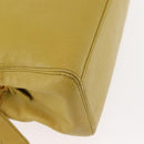 CHANEL Chain Hand Bag Caviar Skin Yellow Gold CC Auth BA6862-15