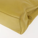 CHANEL Chain Hand Bag Caviar Skin Yellow Gold CC Auth BA6862-16