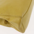 CHANEL Chain Hand Bag Caviar Skin Yellow Gold CC Auth BA6862-17