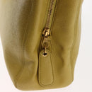 CHANEL Chain Hand Bag Caviar Skin Yellow Gold CC Auth BA6862-19