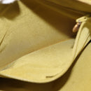 CHANEL Chain Hand Bag Caviar Skin Yellow Gold CC Auth BA6862-23