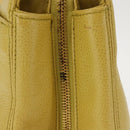 CHANEL Chain Hand Bag Caviar Skin Yellow Gold CC Auth BA6862-5