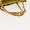 CHANEL Chain Hand Bag Caviar Skin Yellow Gold CC Auth BA6862-9