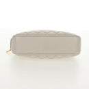 CHANEL Matelasse Chain Shoulder Bag Leather White CC Auth BA6864A-10