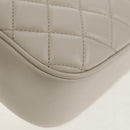 CHANEL Matelasse Chain Shoulder Bag Leather White CC Auth BA6864A-11
