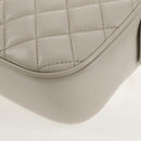 CHANEL Matelasse Chain Shoulder Bag Leather White CC Auth BA6864A-14