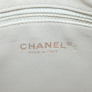 CHANEL Matelasse Chain Shoulder Bag Leather White CC Auth BA6864A-18