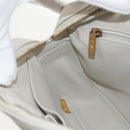 CHANEL Matelasse Chain Shoulder Bag Leather White CC Auth BA6864A-21