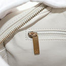 CHANEL Matelasse Chain Shoulder Bag Leather White CC Auth BA6864A-24