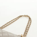 CHANEL Matelasse Chain Shoulder Bag Leather White CC Auth BA6864A-8