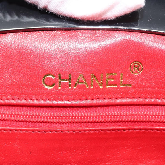 CHANEL Matelasse Chain Shoulder Bag Satin Black Gold CC Auth BA6866