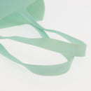 CHANEL Tote Bag rubber Turquoise Blue CC Auth BA6869-8