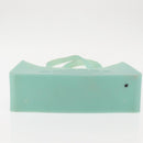 CHANEL Tote Bag rubber Turquoise Blue CC Auth BA6869-5