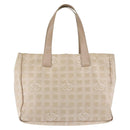 CHANEL New Travel Line Tote Bag Nylon Beige Gold CC Auth BA6872-2