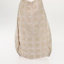 CHANEL New Travel Line Tote Bag Nylon Beige Gold CC Auth BA6872-3