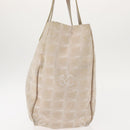 CHANEL New Travel Line Tote Bag Nylon Beige Gold CC Auth BA6872-4