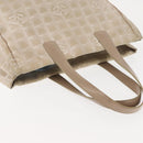 CHANEL New Travel Line Tote Bag Nylon Beige Gold CC Auth BA6872-6