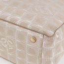 CHANEL New Travel Line Tote Bag Nylon Beige Gold CC Auth BA6873-9
