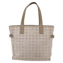 CHANEL New Travel Line Tote Bag Nylon Beige Gold CC Auth BA6873-13