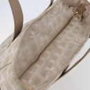 CHANEL New Travel Line Tote Bag Nylon Beige Gold CC Auth BA6873-6