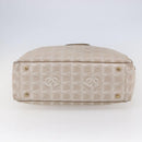 CHANEL New Travel Line Tote Bag Nylon Beige Gold CC Auth BA6873-5