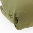 PRADA Tote Bag Nylon Khaki Silver Auth BA6878-15