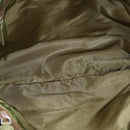 PRADA Tote Bag Nylon Khaki Silver Auth BA6878-10