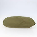 PRADA Tote Bag Nylon Khaki Silver Auth BA6878-5