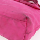 PRADA Hand Bag Nylon 2way Pink Gold Auth BA6879-15