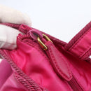 PRADA Hand Bag Nylon 2way Pink Gold Auth BA6879-19