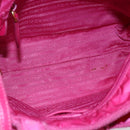 PRADA Hand Bag Nylon 2way Pink Gold Auth BA6879-11