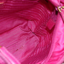 PRADA Hand Bag Nylon 2way Pink Gold Auth BA6879-21