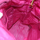 PRADA Hand Bag Nylon 2way Pink Gold Auth BA6879-22