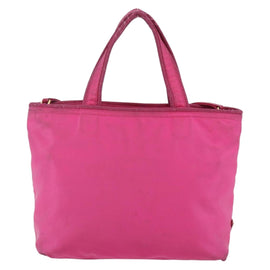 PRADA Hand Bag Nylon 2way Pink Gold Auth BA6879 - 0