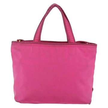 PRADA Hand Bag Nylon 2way Pink Gold Auth BA6879 - 0