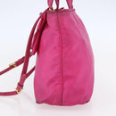 PRADA Hand Bag Nylon 2way Pink Gold Auth BA6879-4