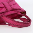 PRADA Hand Bag Nylon 2way Pink Gold Auth BA6879-7