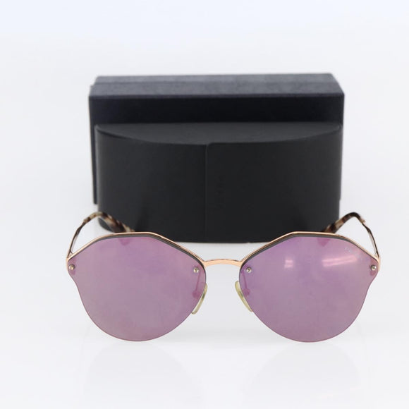 PRADA Sunglasses metal plastic Purple Champagne Gold Auth BA6880