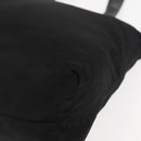 CELINE Tote Bag Nylon Enamel 2way Black Gold Auth BA6881-11