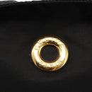 CELINE Tote Bag Nylon Enamel 2way Black Gold Auth BA6881-14