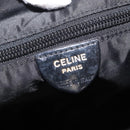 CELINE Tote Bag Nylon Enamel 2way Black Gold Auth BA6881-16